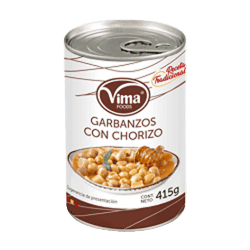 GARBANZOS CON CHORIZO, 415G VIMA, C/12 UDS