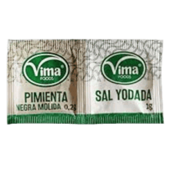 SOBRE SAL (1GR) Y PIMIENTA NEGRA (0,2 GR)  C/ 1000 U