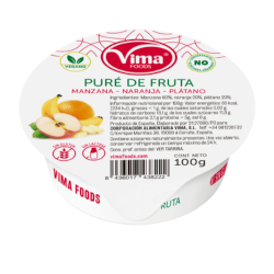 COMPOTA DE  MANZANA-NARANJA-PLATANO, 100GR VIMA, C/36