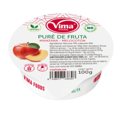 COMPOTA DE  MANZANA Y MELOCOTON, 100GR VIMA, C/36